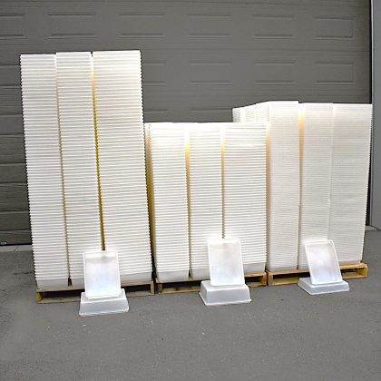 Bacs blancs (2260) 6-10 litres pour entreposage ou cueillette
